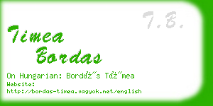 timea bordas business card